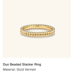 Mejuri gold vermeil duo beaded stacker ring: